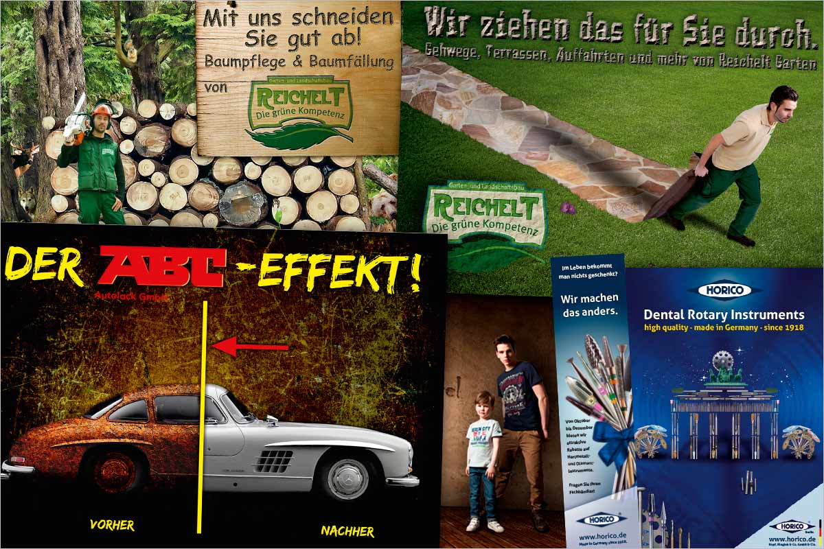 Bildcollagen der Werbeagentur für Kleinmachnow und Stahnsdorf